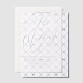 セージお洒落グリーン結婚書道 ベラム紙招待状 (オフセット (招待状))