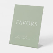 セージお洒落グリーン赤ちゃんシャワー好み 台座サイン (正面)