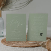 セージお洒落グリーン | 1つの赤ん坊シャワーで 招待状