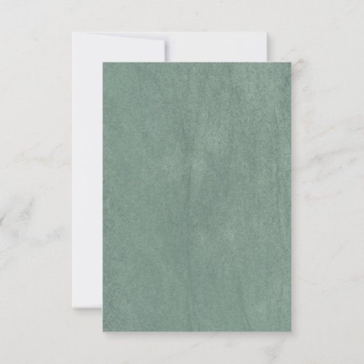 セージかわいらしグリーンワイルドフラワーバードフローラ結婚ズ 出欠カード (裏面)