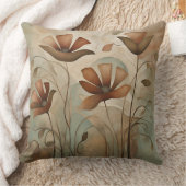 セージさび装飾フローラ クッション (ブランケット)