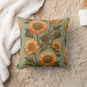 セージとひまわり II クッション (ブランケット)