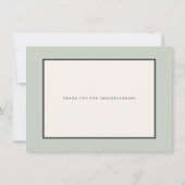 セージとアイボリー - 新計画 現代の延期イベント 招待状 (裏面)