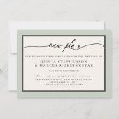 セージとアイボリー - 新計画 現代の延期イベント 招待状 (正面)