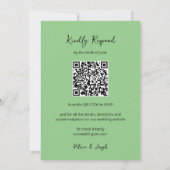 セージとサーモンモダン結婚式招待状 招待状 (裏面)