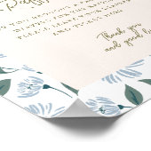 セージとダスティブルーフローラ8x10おむつラッフルサイン ポスター (角)