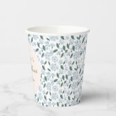 セージとダスティブルーベイビーフローラシャワーカスタム 紙コップ (左)