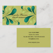 セージとティール（緑がかった色）の名刺 名刺 (正面/裏面)