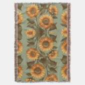 セージとヒマワリII スローブランケット (正面縦)