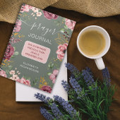 セージとピンクの花の祈りの言葉ジャーナルのノート ノートブック