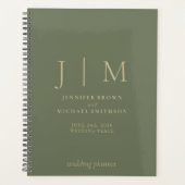 セージとフォーマル金ゴールドシンプルデー結婚ズ プランナー手帳 (正面)