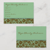 セージとブラウンダマスクのフローラ- 名刺 (正面/裏面)