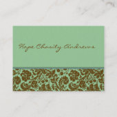 セージとブラウンダマスクのフローラ- 名刺 (裏面)