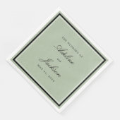 セージとブラック縁どクラシックの伝統的結婚OS (コーナー)