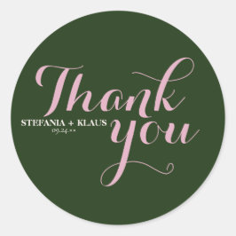 セージとブラッシュのモダン ミニマル クラシック ラウンド ラウンドシール