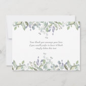 セージとライラックのカントリーグリーン サンキューカード (裏面)