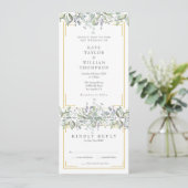 セージとライラックのグリーンが一つになった結婚式 招待状 (スタンド正面)