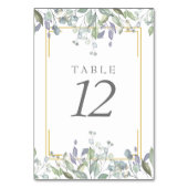 セージとライラックの水彩花テーブルナンバー テーブルナンバー (裏面)