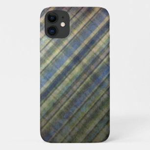 セージとラベンダーのストライプ iPhone 11 ケース