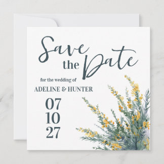 セージとワイルドフラワーのSave the Date セーブザデート