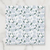 セージと埃っぽいブルーフローラベビーシャワーありがとう フェイバータグ (裏面)