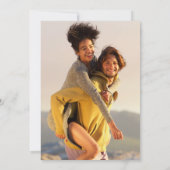 セージと薄紫の結婚カップルのシャワー写真 招待状 (裏面)