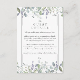 セージと薄紫フローラゲスト情報詳細 エンクロージャーカード