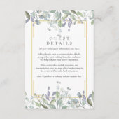 セージと薄紫フローラゲスト情報詳細 エンクロージャーカード (正面)