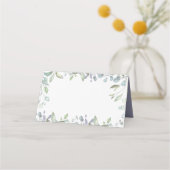 セージと薄紫水の色のフローラ プレイスカード (裏面)