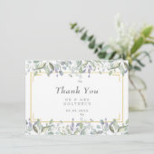 セージと薄紫結婚フローラのサンキューカード サンキューカード (スタンド正面)