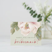 セージと赤面は私のブライドメイド提案になる ポストカード (スタンド正面)