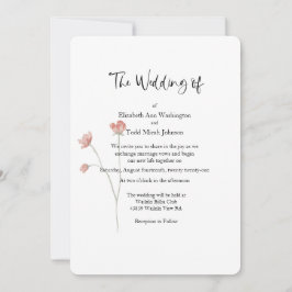 セージと赤面水の色結婚式招待状 招待状