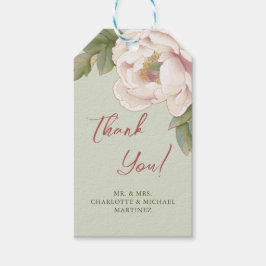 セージと赤面牡丹バラサンキューユユー結婚式の引き出物 ギフトタグ