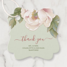 セージと赤面牡丹フローラありがとう結婚。 フェイバータグ