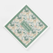 セージと金ゴールドナプキンスエレガントクリスマスフローラ (コーナー)