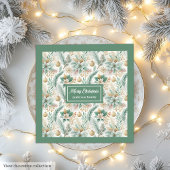 セージと金ゴールドナプキンスエレガントクリスマスフローラ