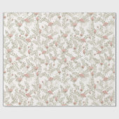 セージと錆の水の色のフローラ包装紙 ラッピングペーパー (フラット)