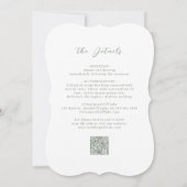 セージのスケッチヴィンテージフローリッシュモノグラム結婚ズ 招待状 (裏面)