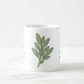 セージのハーブのイラストと使い方 コーヒーマグカップ (中央)