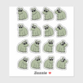 セージのバブルカエル – 緑の子供かわいい。 シール (シート)