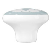 セージの対称ピンクの花タイル模様 セラミックノブ (側面)