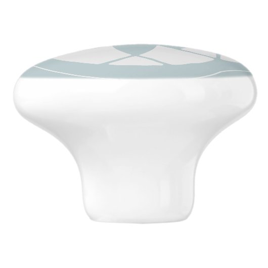 セージの対称ピンクの花タイル模様 セラミックノブ (側面)