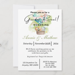 セージの性別発表！熱気球からの野生動物サファリ 招待状