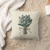セージの束 ヴィンテージ 植物 薬草 アポセカリー クッション (ブランケット)