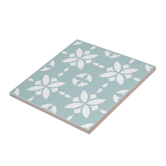 セージの白い花タイル模様 タイル (側面)