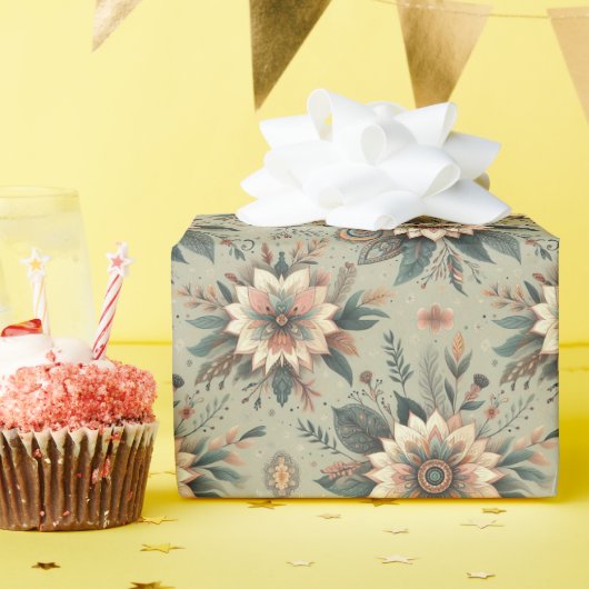 セージの花 ラッピングペーパー (誕生日パーティー)