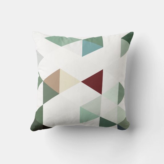 セージはっきりしたと白の幾何学的装飾用クッション クッション (裏面)