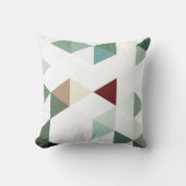 セージはっきりしたと白の幾何学的装飾用クッション クッション (正面)