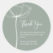 セージはっきりしたグミニマルリー結婚フローラあり ラウンドシール (正面)