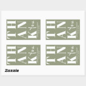 セージはっきりしたグリーンシンプル結婚式の引き出物 長方形シール (シート)